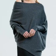 WW | Asymmetrisch Drapierter Pullover