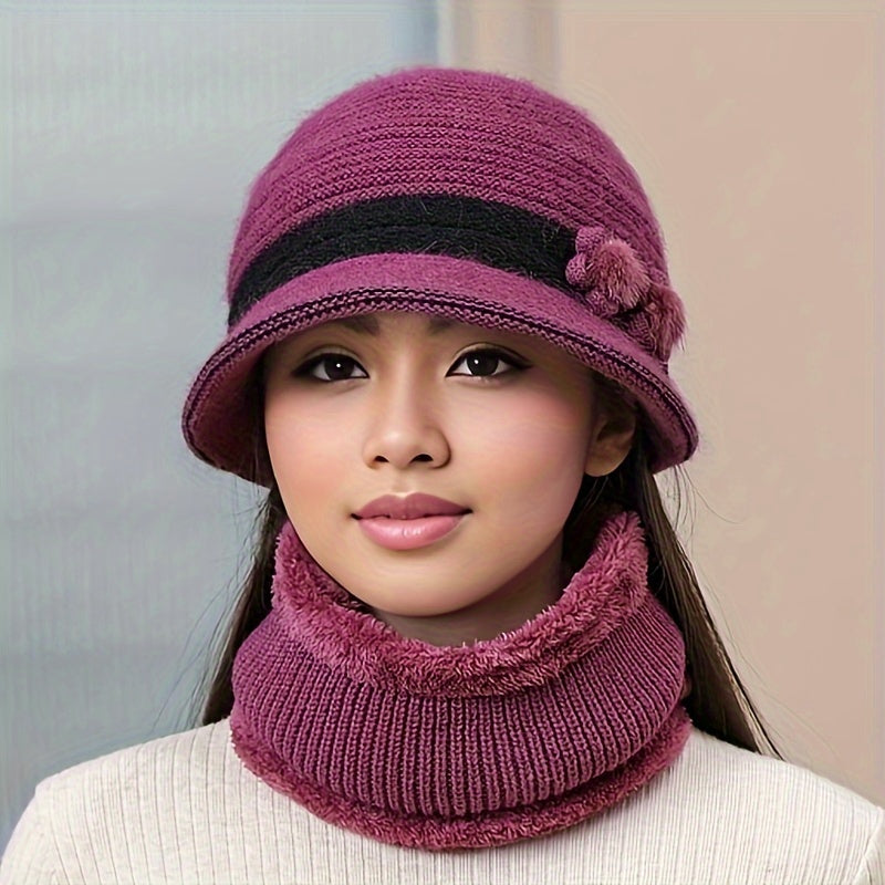 WW | Schickes Winter Stilvolles Gestricktes Set für Frauen