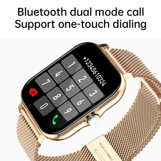 WW Smart Uhr Schrittzähler Herzfrequenzüberwachung Bluetooth Anruf