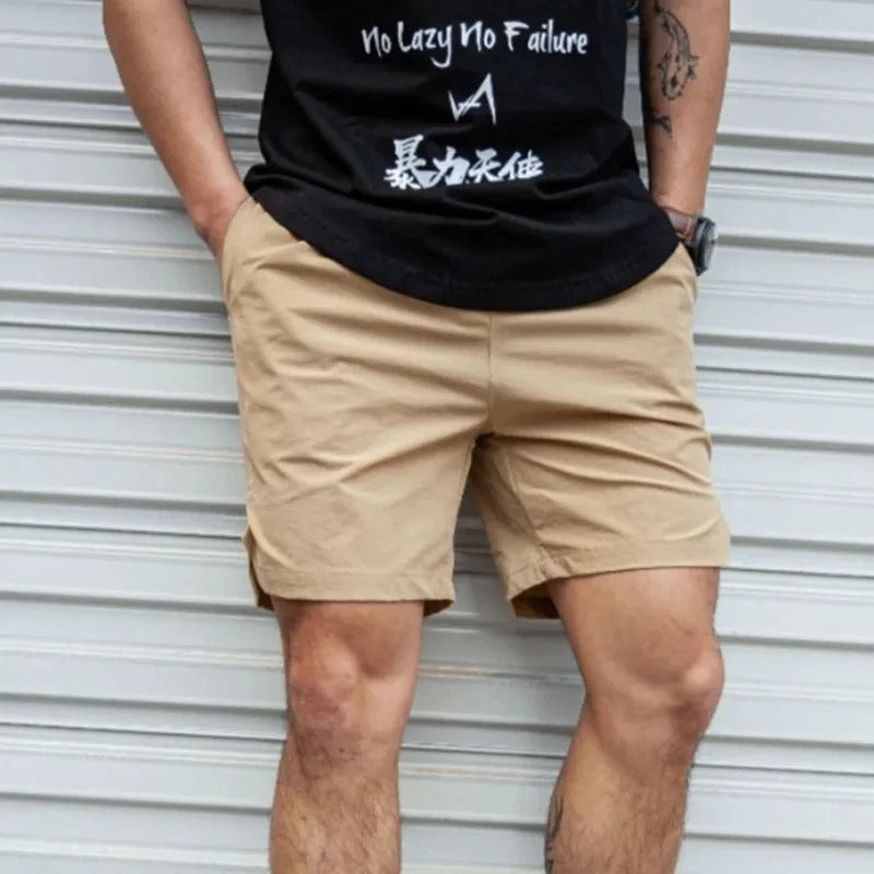 W&W Mode | Atmungsaktive, Einfarbige Badeshorts für Männer mit Kordel