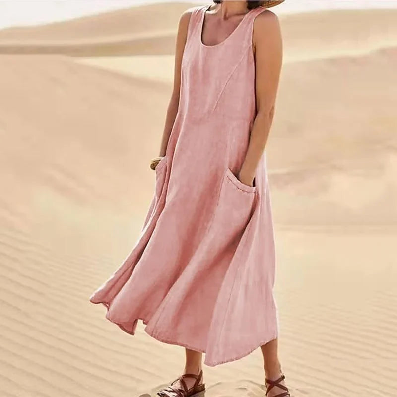 WW | Sommerkleid Kurzarm Elegantes Lässiges Kleid