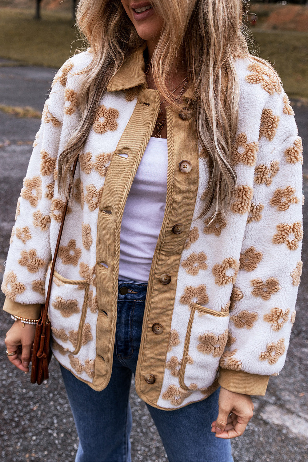 W&W Mode | Fleecejacke Mit Blumenmuster Für Frauen