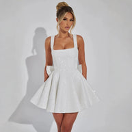 WW | Mode personalisierte Schleife Partykleid
