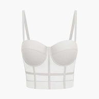 WW | Figurbetontes Bustier Top Mit Bügel Cups Und Transparenter Mesh Struktur