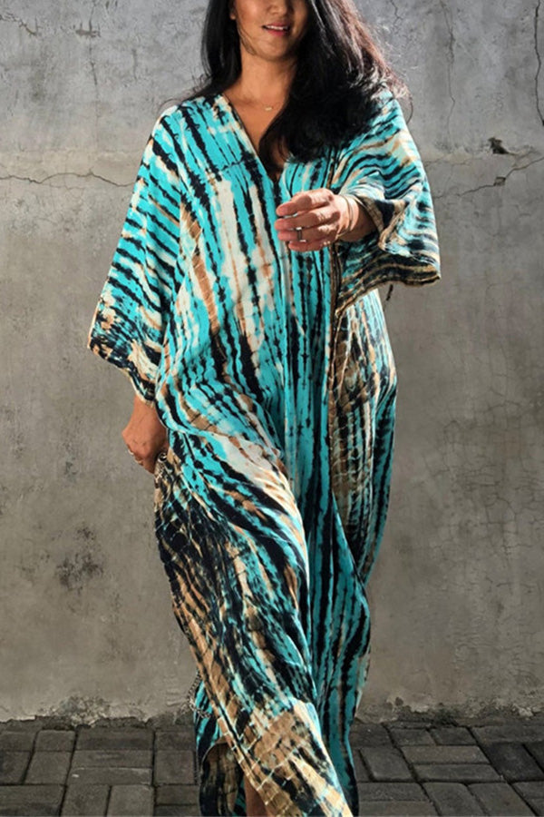 W&W Mode Freely – Lockeres Überwurfkleid im Batik-Boho-Stil