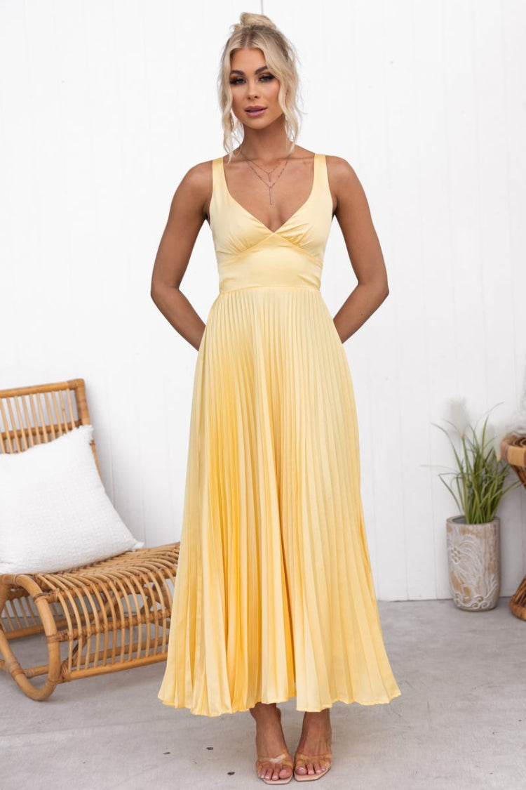 WW | Tucson Sunset Faltenrücken Elastisches Regenschirm-Maxikleid