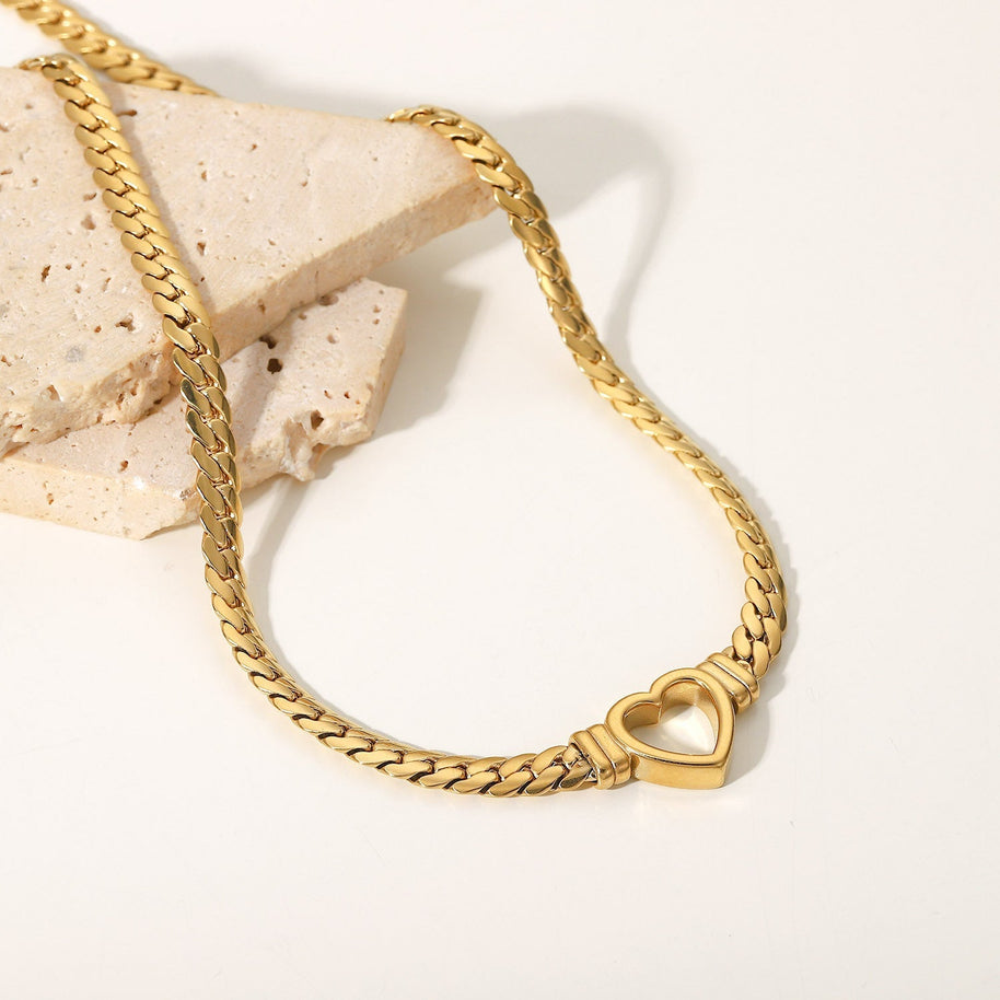 WW | Cuban Kette Herz Halskette