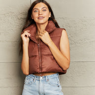 WW | Zip-Up Drawstring Puffer Weste