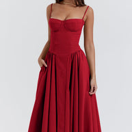 WW | Ärmelloses Midikleid Mit Korsett Passform