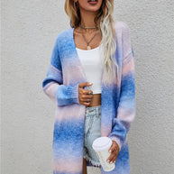 WW | Engel Flügel Vollgröße Gradient Offene Vorderseite Cardigan