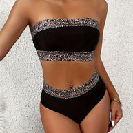 WW | Bandeau-Bikini mit Leopardenmuster für Damen