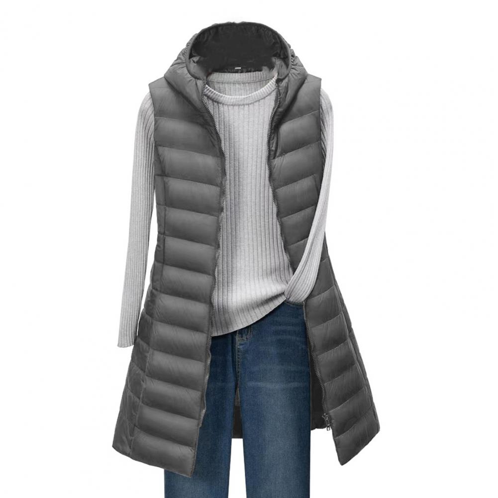 W&W Mode Langer Bodywarmer | Bequeme, elegante, länger gefütterte Jacke
