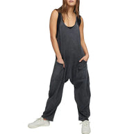 WW | Locker Weites Bein Ärmelloser Jumpsuit Für Damen