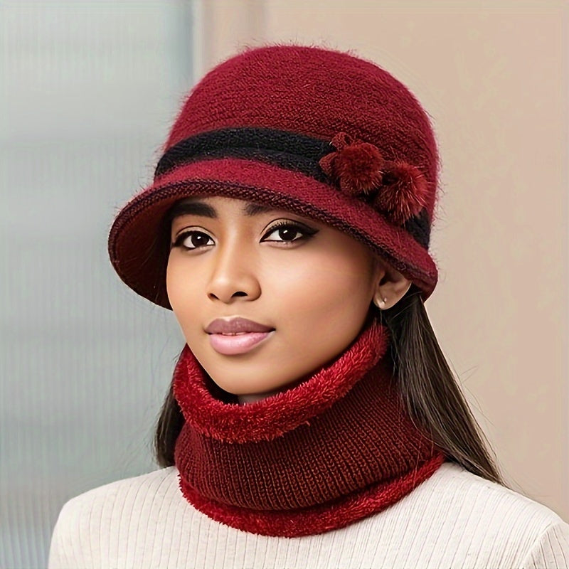 WW | Schickes Winter Stilvolles Gestricktes Set für Frauen