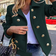 WW - Kurze Designer-Jacke mit goldenen Knöpfen