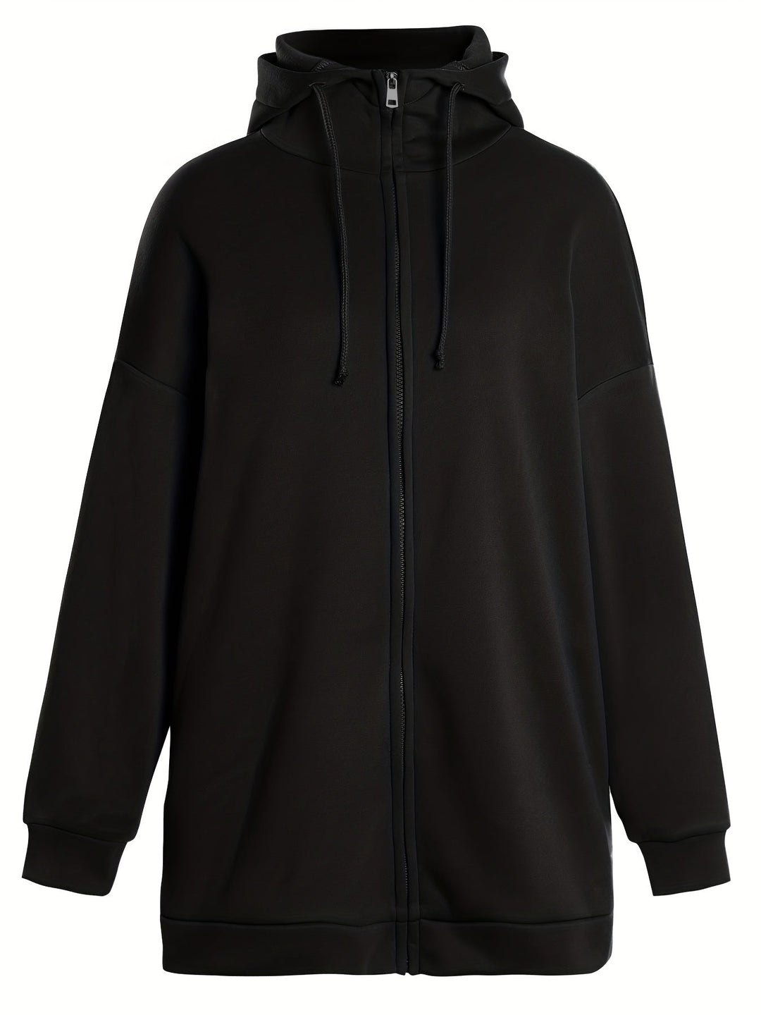 W&W Mode | Comfort - Extrem bequemer langer Zip-Up-Plüsch-Hoodie mit Kapuze für Damen