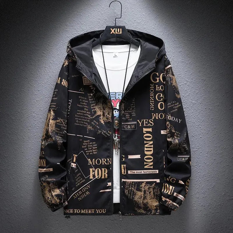 W&W Mode | Umkehrbare Herrenjacke mit Camouflage-Druck