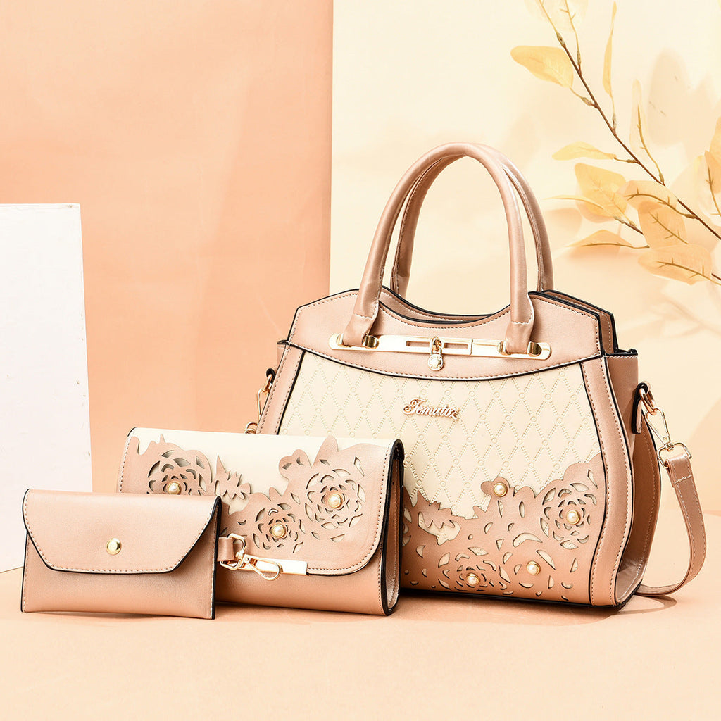WW | Modische Dreiteilige Handtasche Aus Veganem Leder