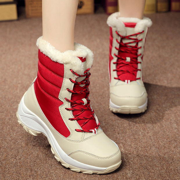 WW | wasserdichte Winterstiefel mit Plüschfutter, Schnürverschluss und stabiler Sohle