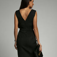 WW | V-Ausschnitt Kleid mit Schlitz
