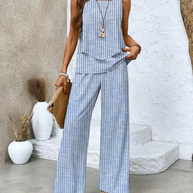 WW | Stilvolles Blumenmuster Top und Hosen Set