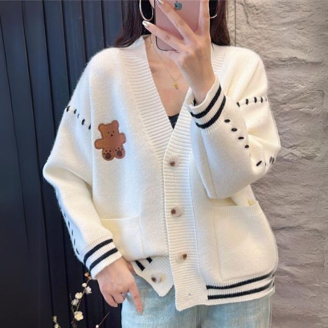Cardigan mit Kontrastdetails