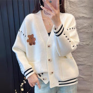 Cardigan mit Kontrastdetails