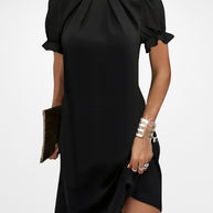 WW Abendkleid | Elegantes schwarzes Kleid mit Etui-Ärmeln