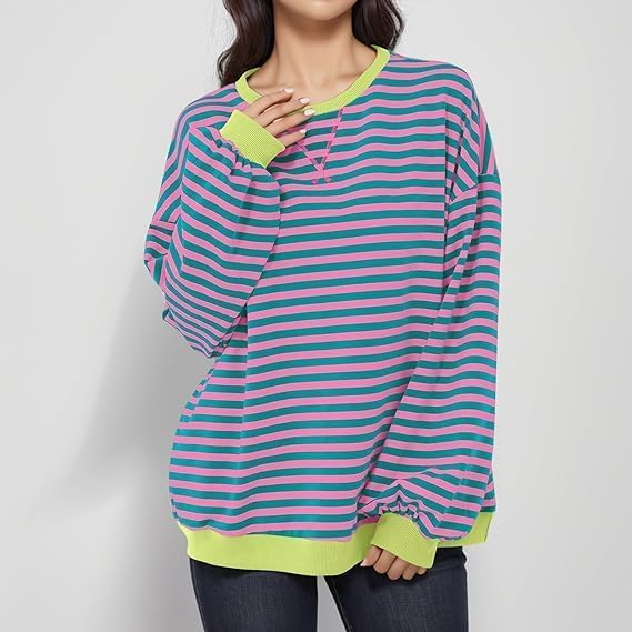 WW | Gemütlicher Oversized Gestreifter Pullover