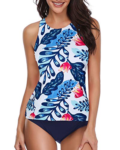 WW | Hochgeschlossenes Halter Scoop Back Tankini Mit Shorts