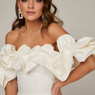 WW | Schulterfreies Minikleid Mit Rüschen
