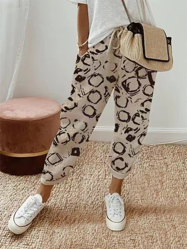 WW | Lässige Baumwoll Leinen Hose Für Damen