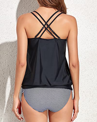 WW | Athletische Zweiteilige Tankini Badeanzüge Für Frauen Bauchkontrolle Schwimmanzüge