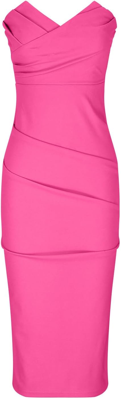 Magner™ – Trägerloses Midi Partykleid mit Rückenschlitz, Elegantes Cocktailkleid für Abend & Events