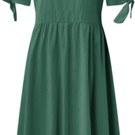 WW | Elegante Freizeitkleider mit V-Ausschnitt und Schnallenverschluss