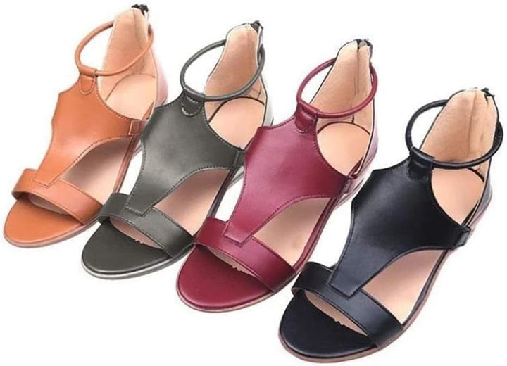 W&W Mode | Damen Sandale Mit Erhöhtem Absatz Und Riemen Um Den Knöchel