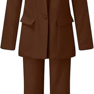 WW Damenanzug – Stilvoller Zweiteiler mit Blazer & langer Hose, Eleganter Hosenanzug für Business, Abend & Events