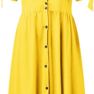 WW | Elegante Freizeitkleider mit V-Ausschnitt und Schnallenverschluss