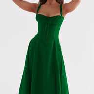 WW - Midikleid mit tailliertem Oberteil und ausgestelltem Rock | Minikleid mit Spaghettiträgern