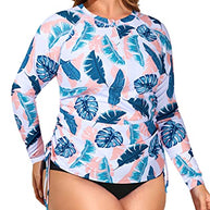 WW | Langarm Reißverschluss Rash Guard Badeanzug Zweiteiler Upf 50+