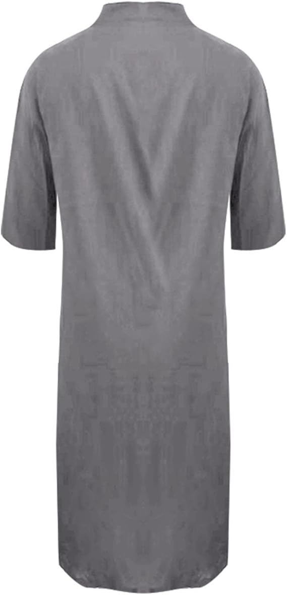 W&W Mode - Lockeres langes Kleid mit langen Ärmeln und Seitentaschen Kleid