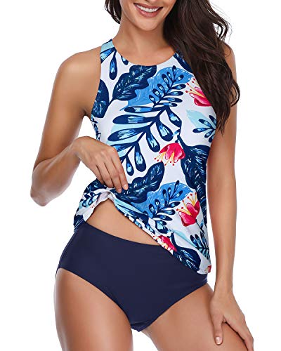 W&W Mode | Hochgeschlossenes Halter Scoop Back Tankini Mit Shorts
