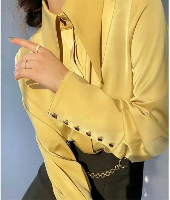 W&W Mode | Elegante Satinbluse mit auffälligen Manschetten für Damen