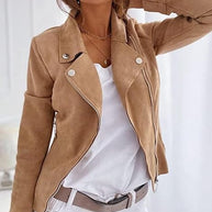 WW Wildleder Jacke | Elegante Jacke in Suede-optik für Damen