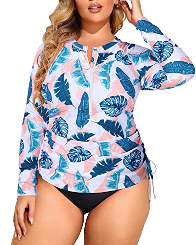 WW | Langarm Reißverschluss Rash Guard Badeanzug Zweiteiler Upf 50+