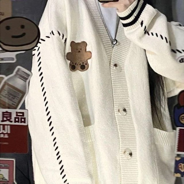 Cardigan mit Kontrastdetails