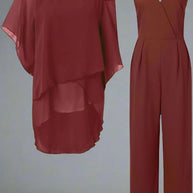 WW | teilige Chiffon-Set - raffinierter Damen-Top und Jumpsuit