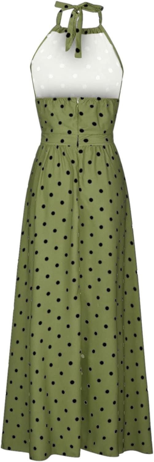 WW | Boho Drucken Patchwork Halter Plissierte Kleider