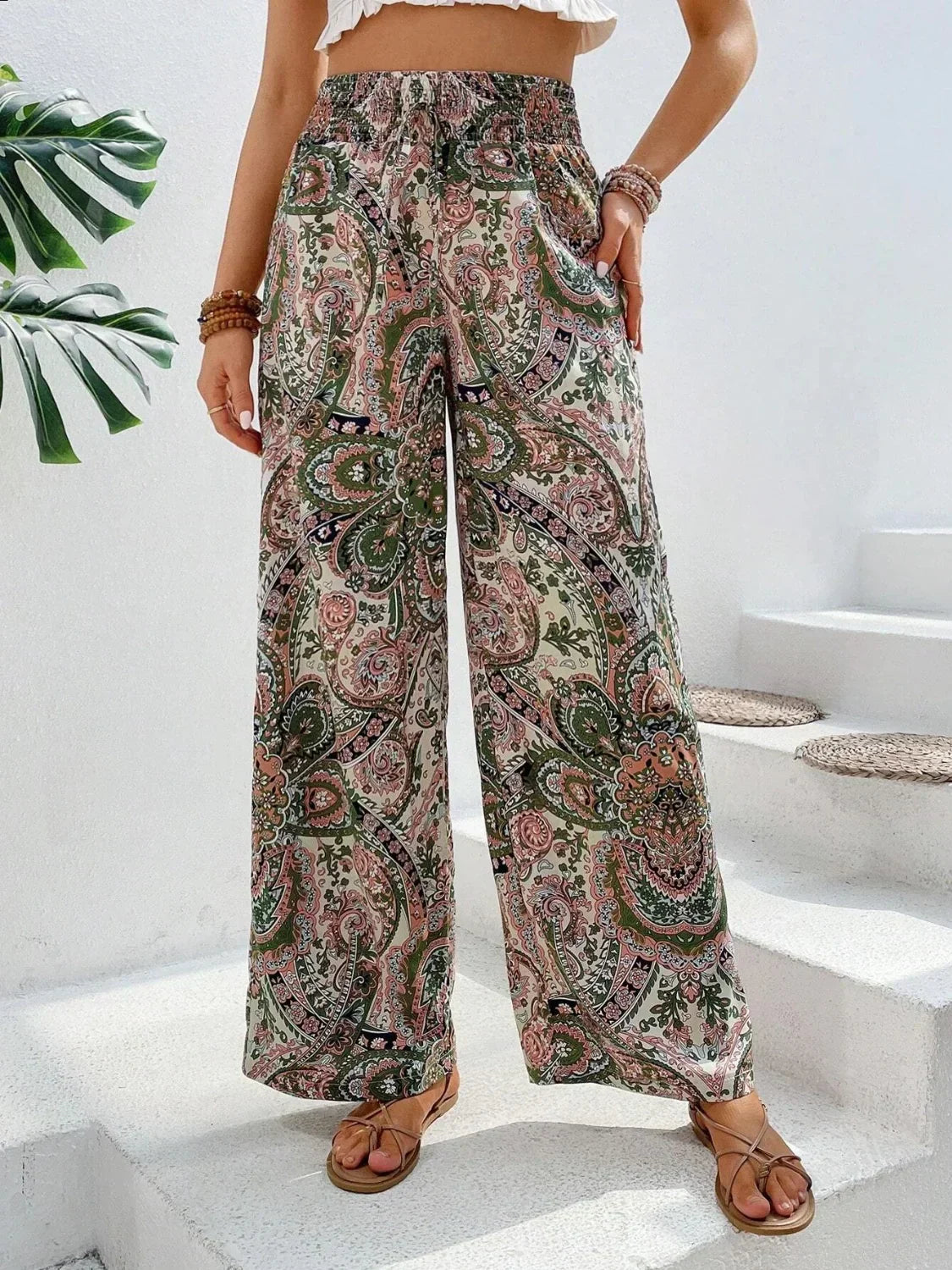 WW | Elegante Bedruckte Weite Hosen