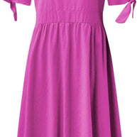 WW | Elegante Freizeitkleider mit V-Ausschnitt und Schnallenverschluss